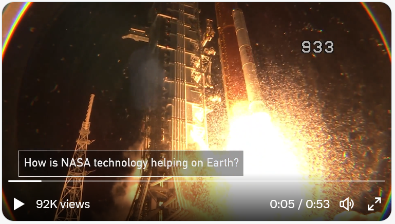 How is NASA technology helping on Earth? Screen Grab of Video